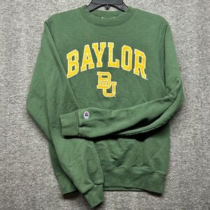 Champion Baylor‎ University Crewneck Sweatshirt Mens XS Green Pullover
